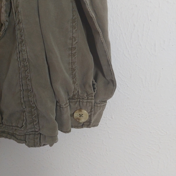 Buckle Daytrip Jacket Green Military Utility Tencel Lightweight Shirt Jacket M. - Picture 5 of 8